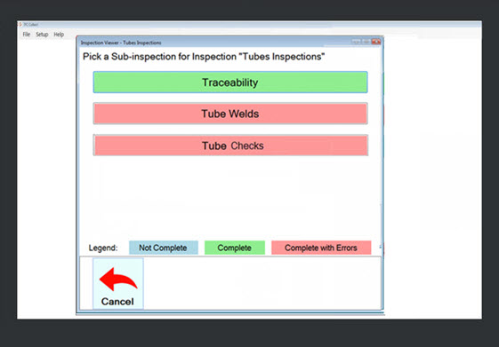 Inspection Button Significance of sub-inspection button colors