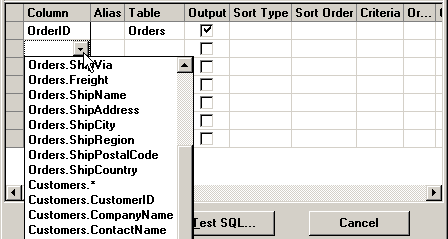 Adding columns to the SELECT query