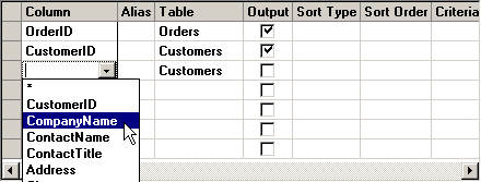 Adding columns to the SELECT query