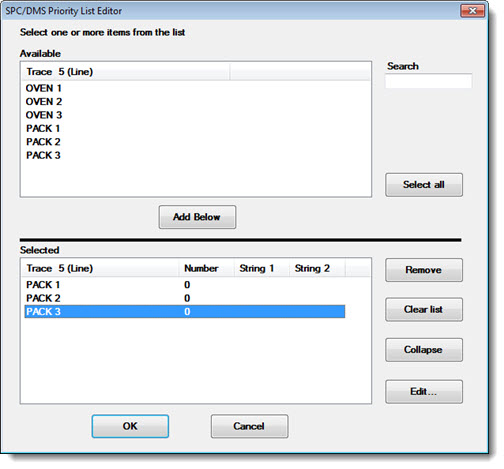 Adding, removing, or editing Priority list Items