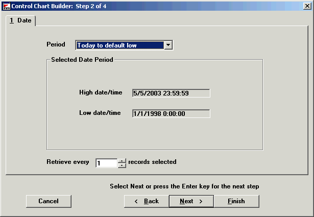 Retrieved Date Selecting the date range for retrieval