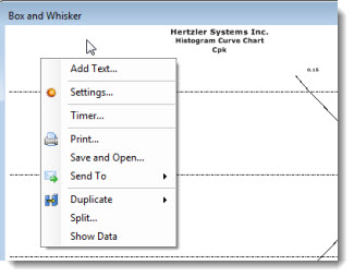 Options Menu Examples Using options menus for charts