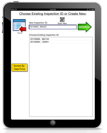 Running Inspections on a Mobile Device