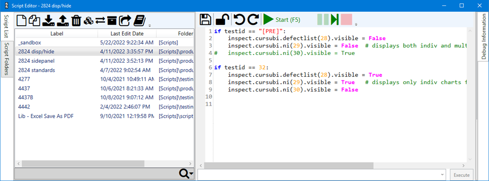 Using the Python Script Editor